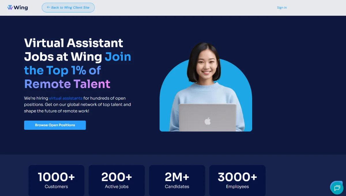 Wing Assistant Homepage